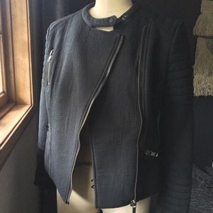 Maison Scotch Black motorcycle jacket new.